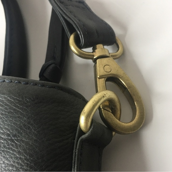 Great American Leatherworks Crossbody Blue Handbag Women Leather Shoulder Bag - Picture 5 of 8